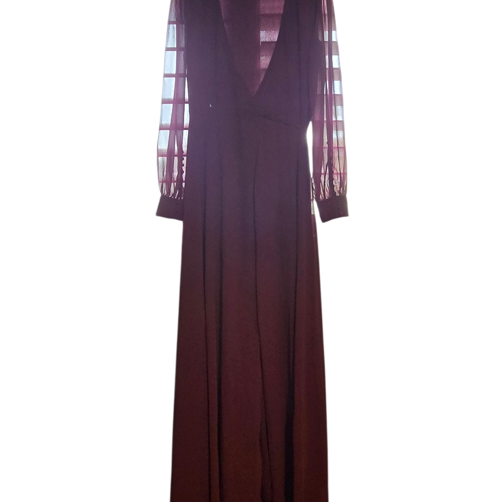 Lulus Deep Burgundy Long Sleeve Dress